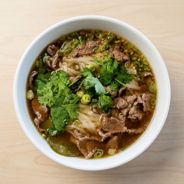 Beef Noodle Bowl Soup.